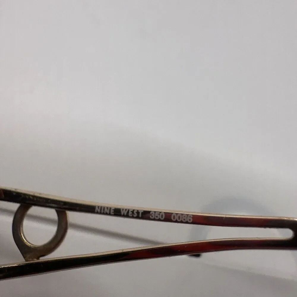 NINE WEST 350 0086 54/15/130 TORTOISE GOLD EYEGLASSES FRAMES ONLY GU71